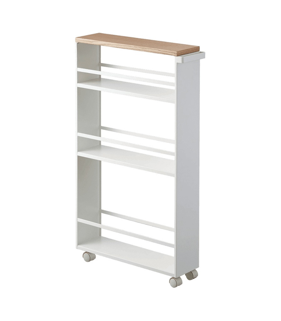 Yamazaki Rolling Slim Storage Cart With Handle
