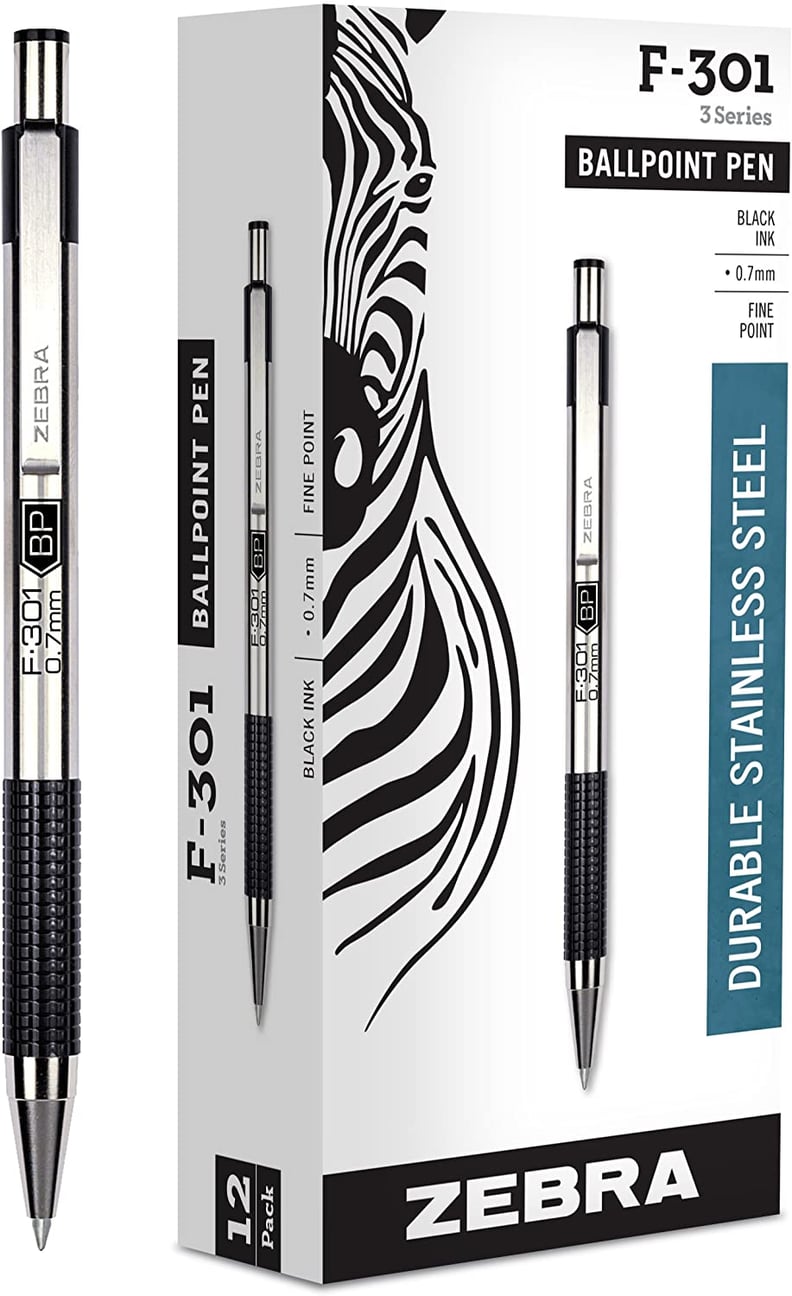 Best Durable Pen: Zebra Pen F-301 Ballpoint Stainless Steel Retractable Pen