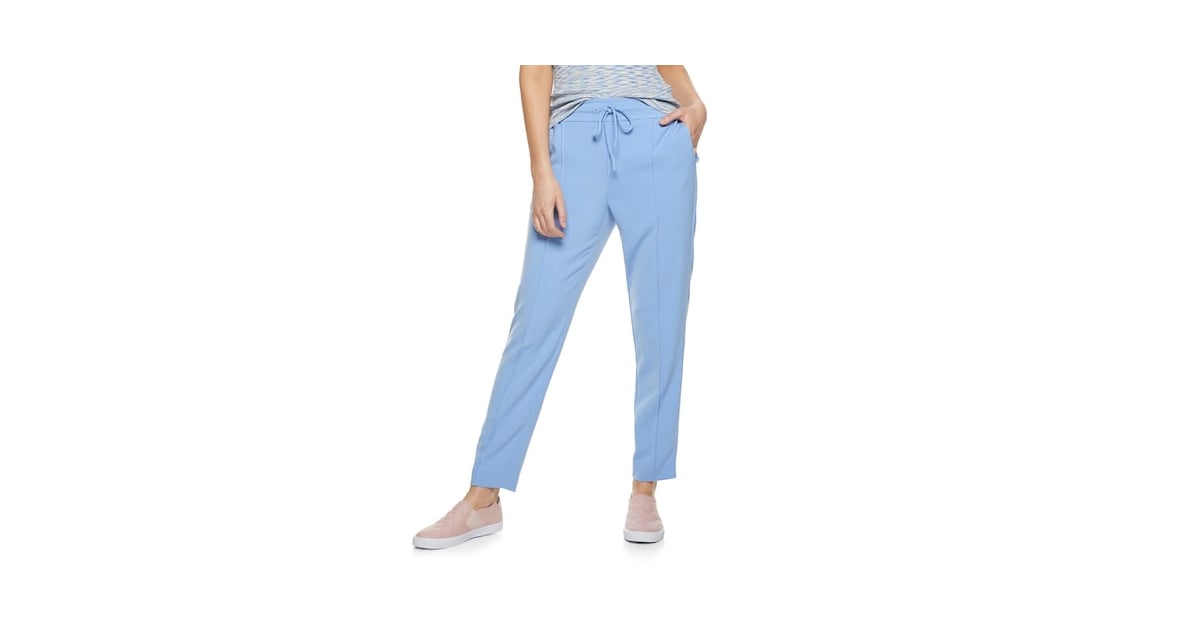 Nine West Petite Tie Front Tapered Soft Pants | Cheap and Trendy Clothing and Shoes From Nine 