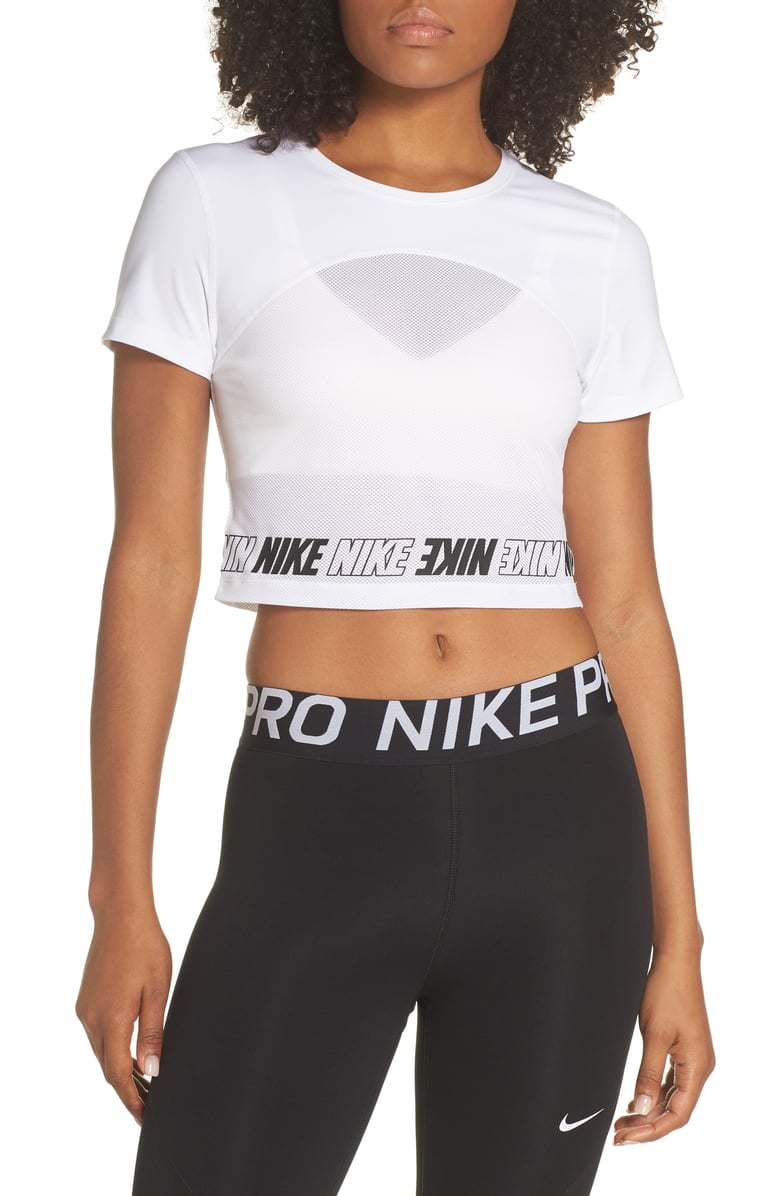 nike crop top workout shirt