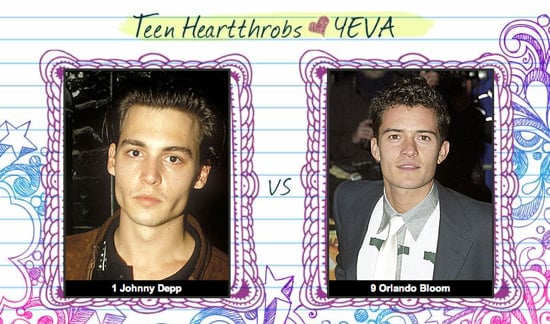 Teen Heartthrob Bracket Finals Johnny Depp Vs Orlando Bloom Popsugar Love Sex