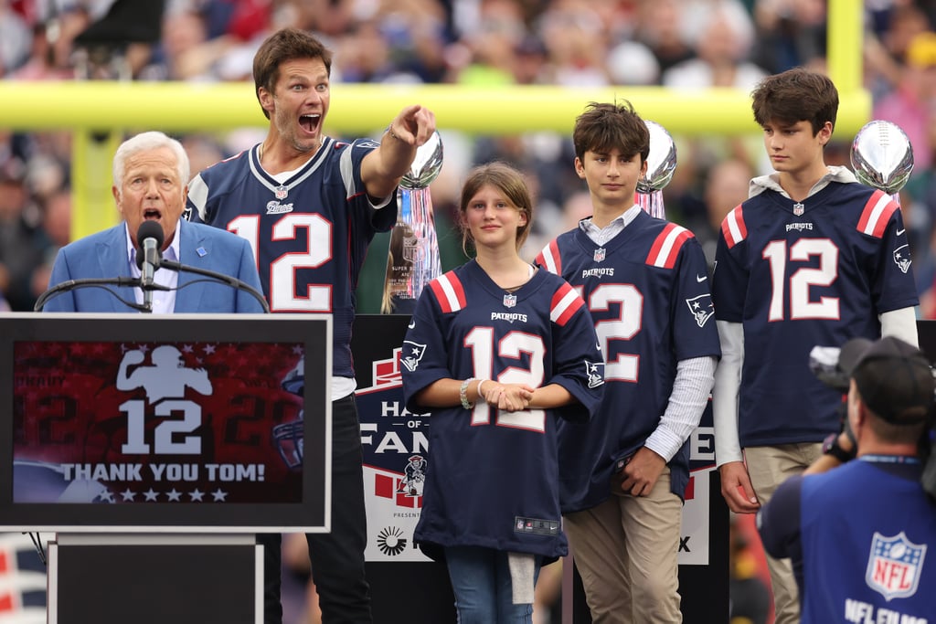 Tom Brady and His Kids at Opening Patriots Game
