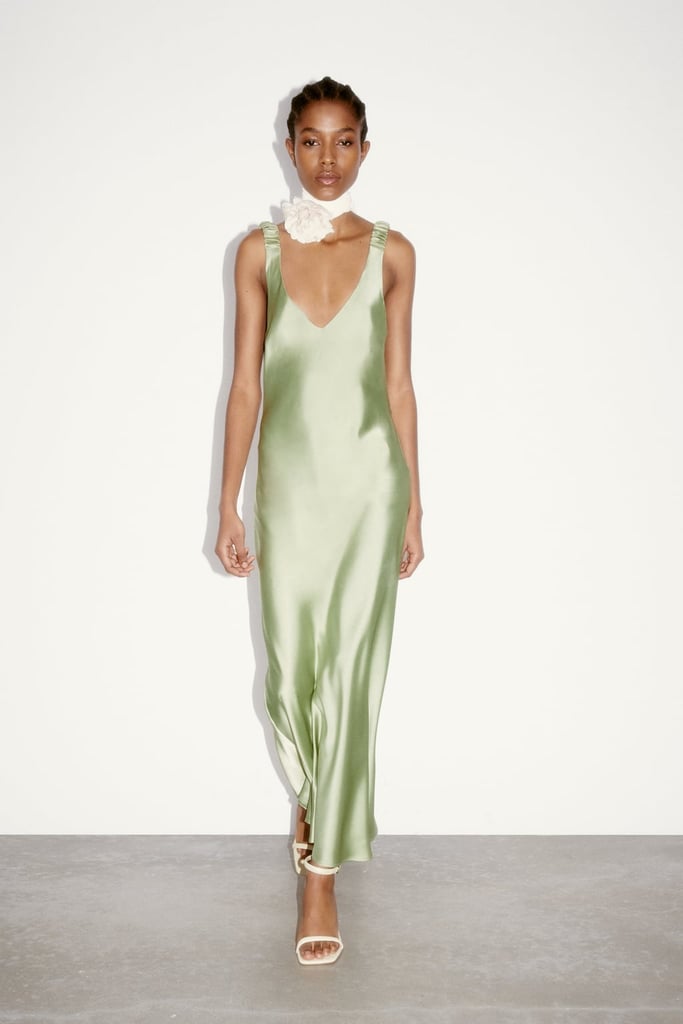 Silky Slip: Zara Satin Lingerie Style Dress