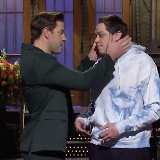 Watch John Krasinski Kiss Pete Davidson on SNL