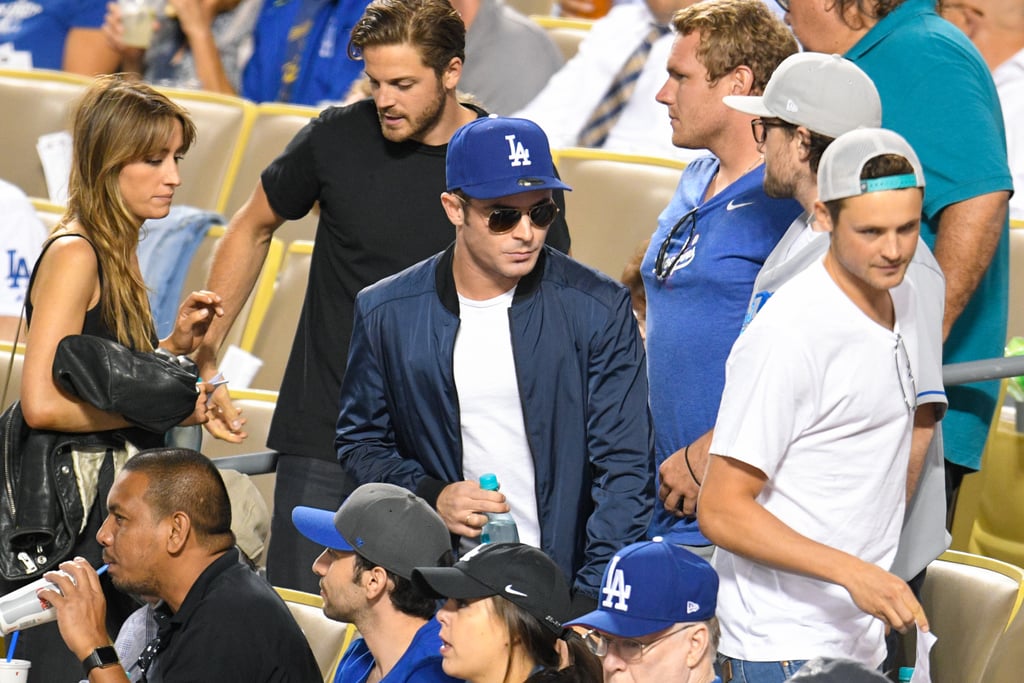 Zac Efron at LA Dodgers Game August 2016