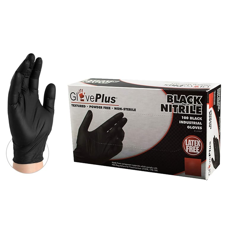 GlovePlus Industrial Black Nitrile Gloves
