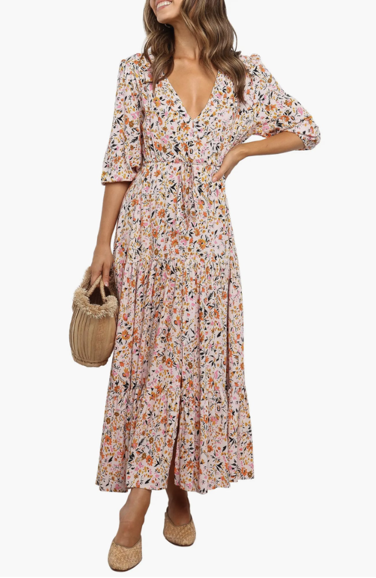Printed Midi Dress