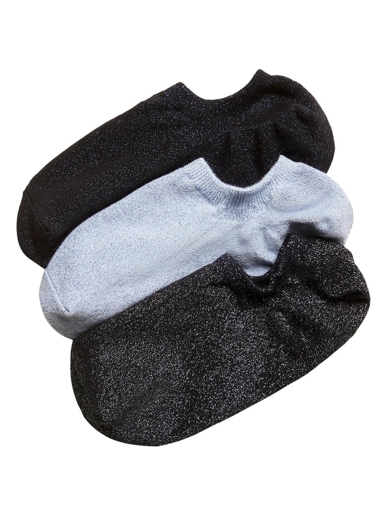 Metallic No-Show Sneaker Sock 3-Pack