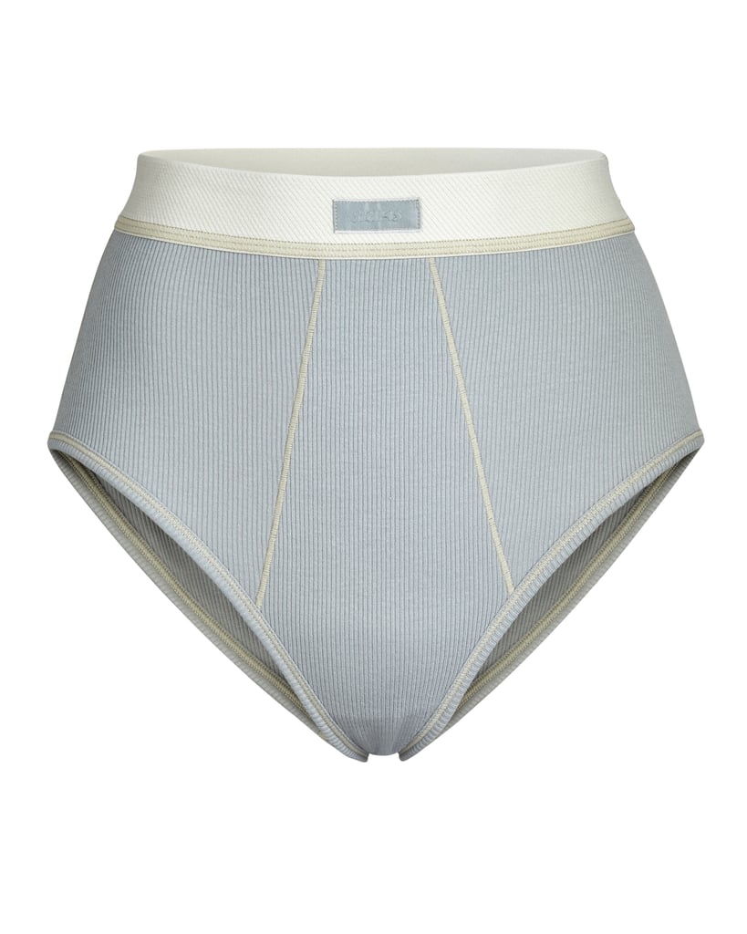 Skims Cotton Ribbed Brief in Mineral