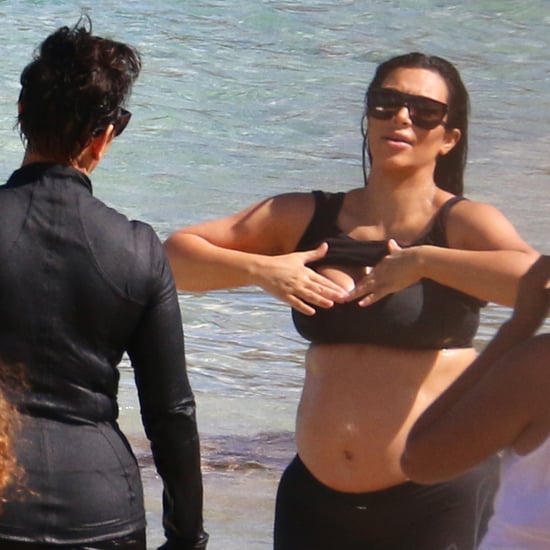 Kim Kardashian Shows Baby Bump in St. Barts | Photos