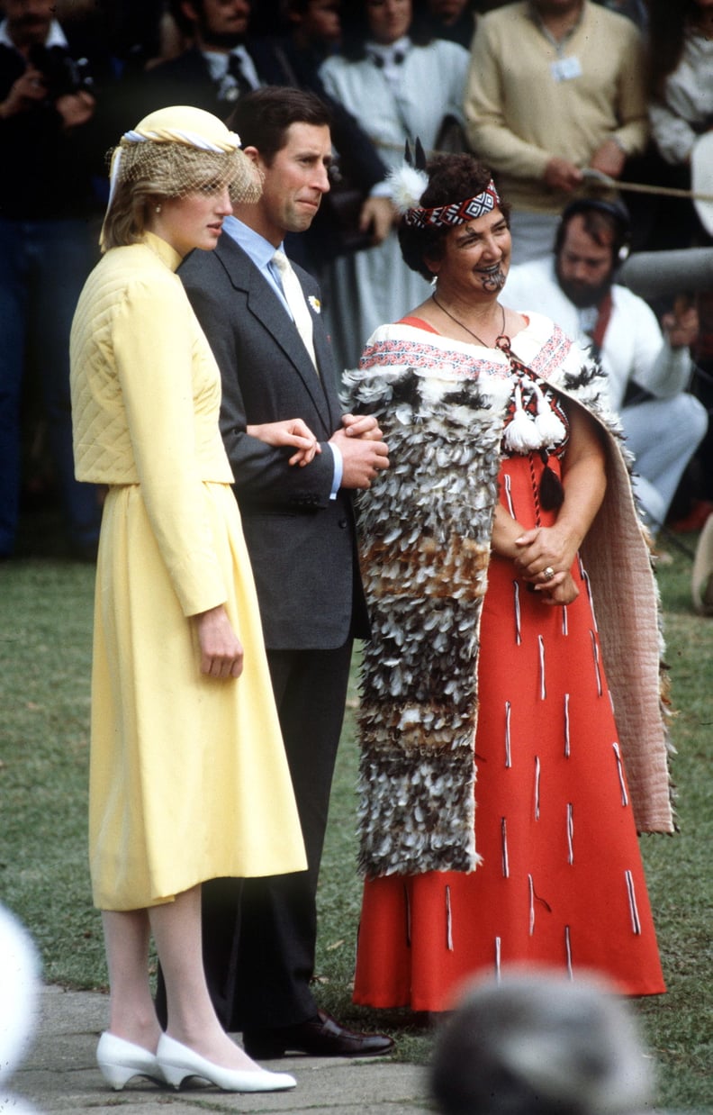 Princess Diana in Bay of Islands, New Zealand, in April 1983