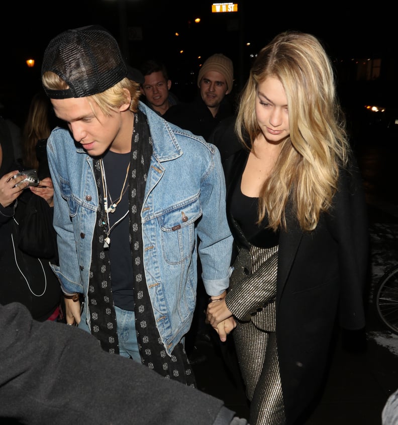 But Still Found Time For Her Boyfriend, Cody Simpson, While Wearing a Too-Cool Golden Suit