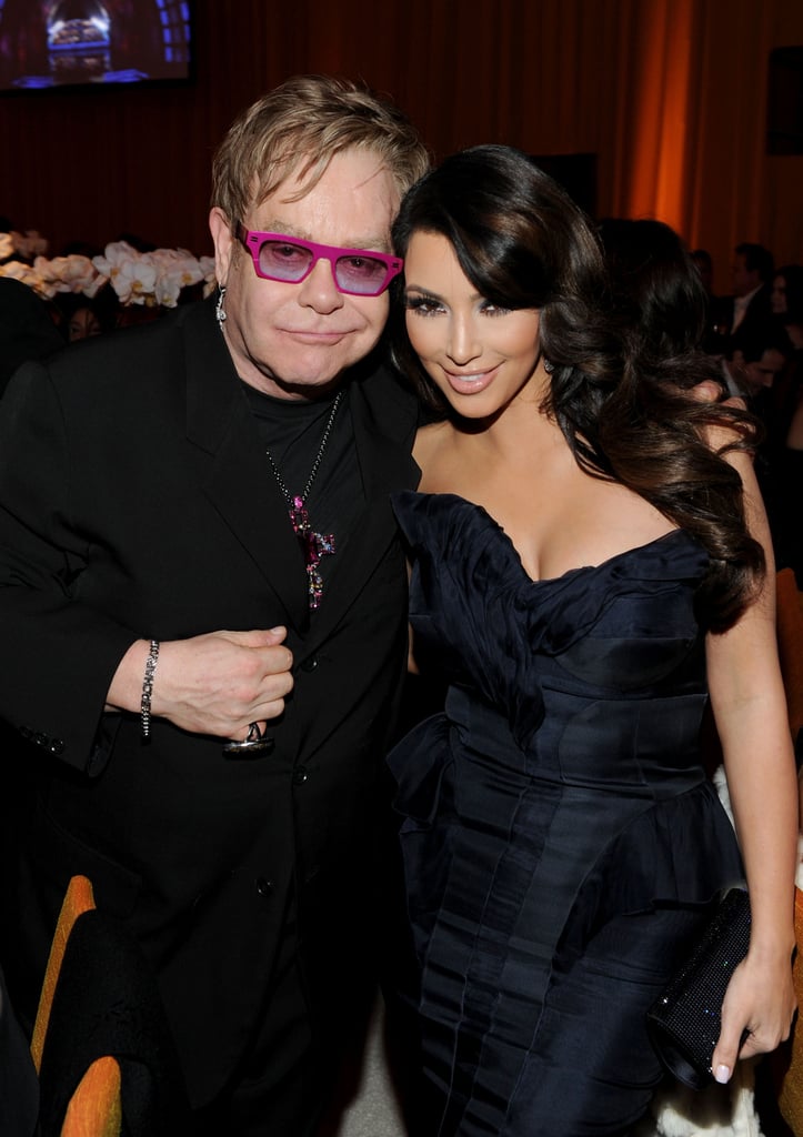 She posed with Elton John during his annual Oscars-viewing party in LA in February 2011.