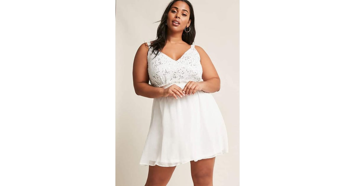 forever 21 white sequin dress