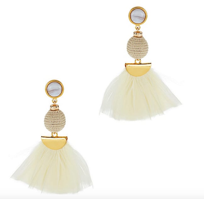 These mixed media Lizzie Fortunato white parrot earrings ($210) are more versatile than they appear at first glance.