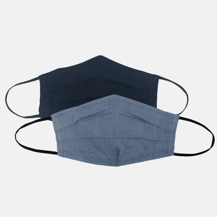 Fabric Face Masks in Navy Solid/Navy Chambray Face Masks From Target