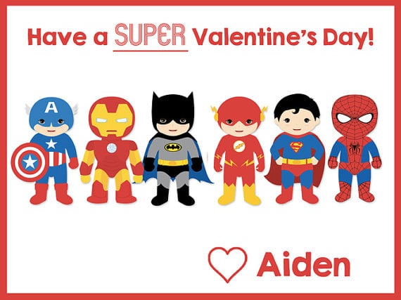 NiteLiteDesign Superhero Valentine | Unique Valentine's Day Cards ...