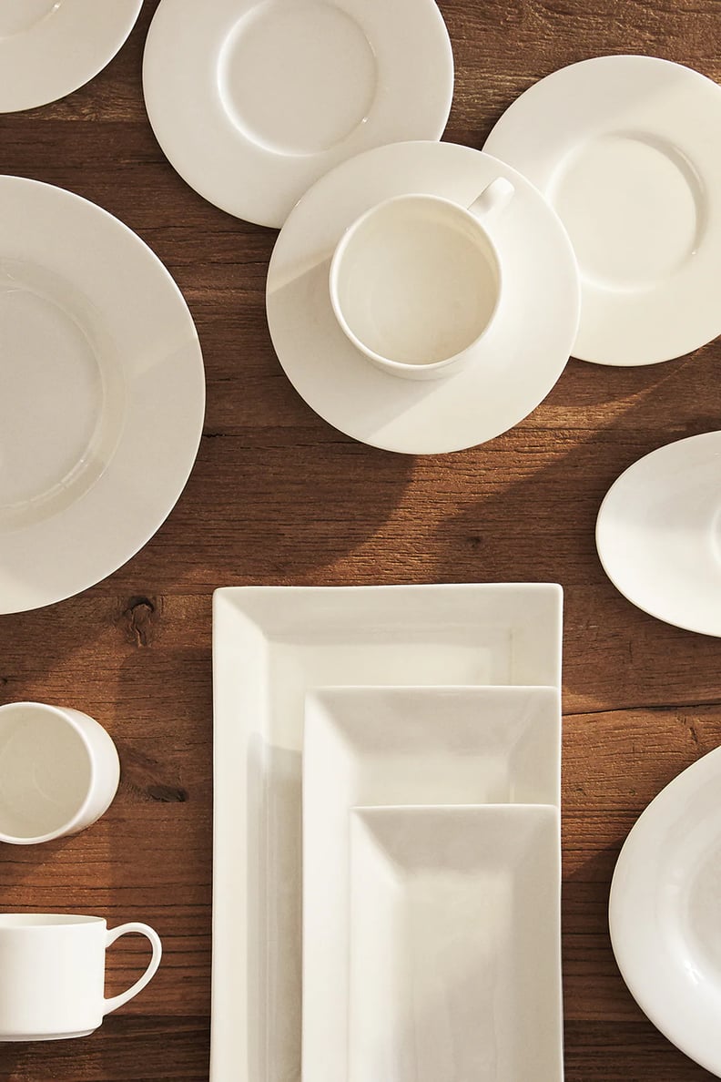 Minimal Dinnerware: Zara Plain Bone China Tableware