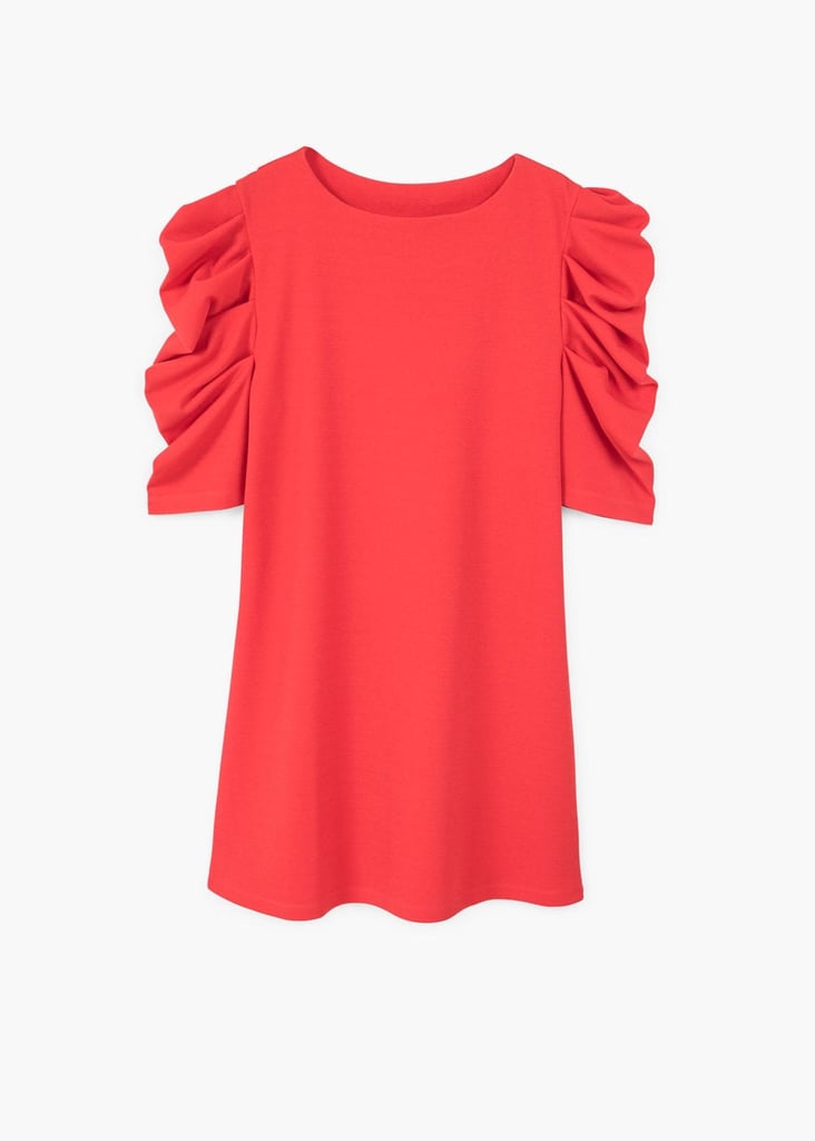 The Mango Puffed-Sleeves Dress ($60) pairs equally well with menswear flats now and tights and ankle boots when the weather turns cold.