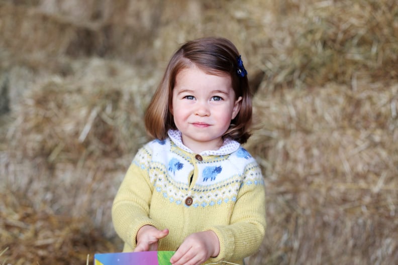 NORFOLK, ENGLAND - APRIL 2017: In this undated handout image released by the Duke and Duchess of Cambridge, Princess Charlotte is pictured at home in April in Norfolk, England. The photograph was taken in April by The Duchess at their home in Norfolk to m