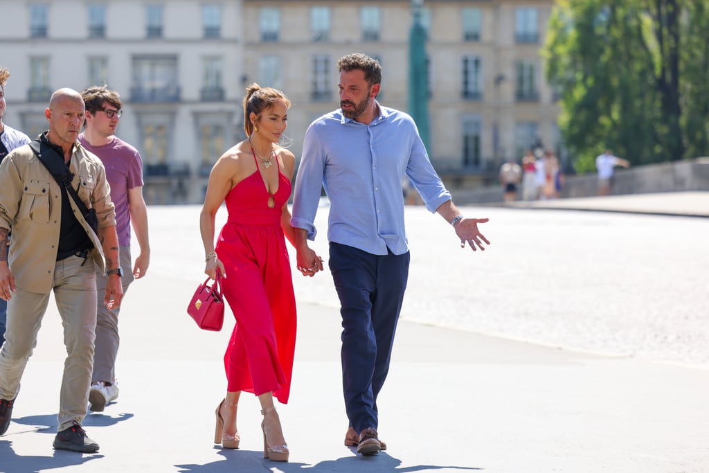 J Lo's Pink Reformation Halter Dress For Birthday in Paris