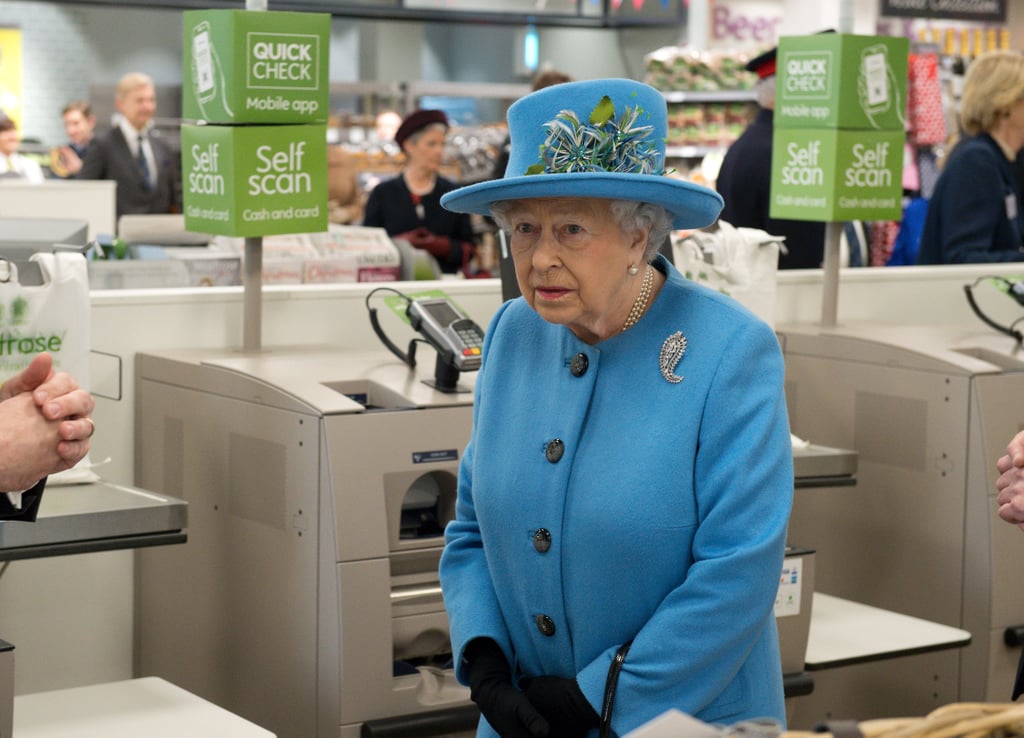 Queen Elizabeth at Waitrose Store in Poundbury Oct. 2016 POPSUGAR