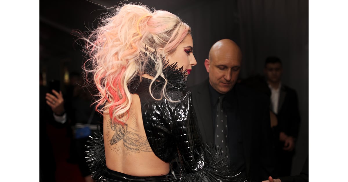 Lady Gaga at the 2017 Grammy Awards | Celebrity Tattoos Red Carpet 2017 | POPSUGAR Beauty Photo 15 Lady Gaga at the 2017 Grammy... 