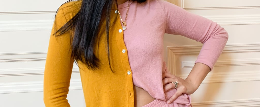 Donni Two-Toned Cardigan and Sweat Short Set