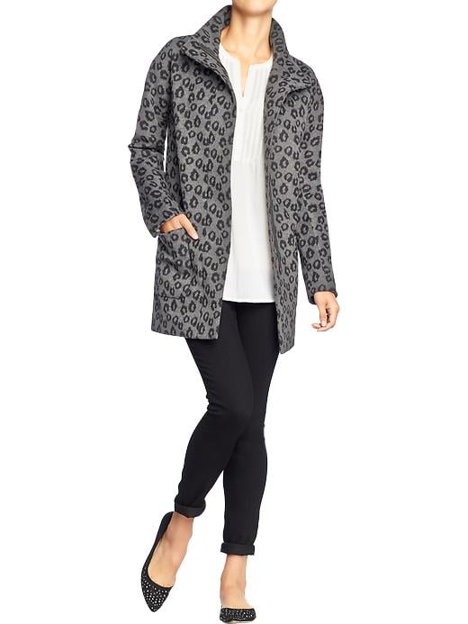old navy leopard coat