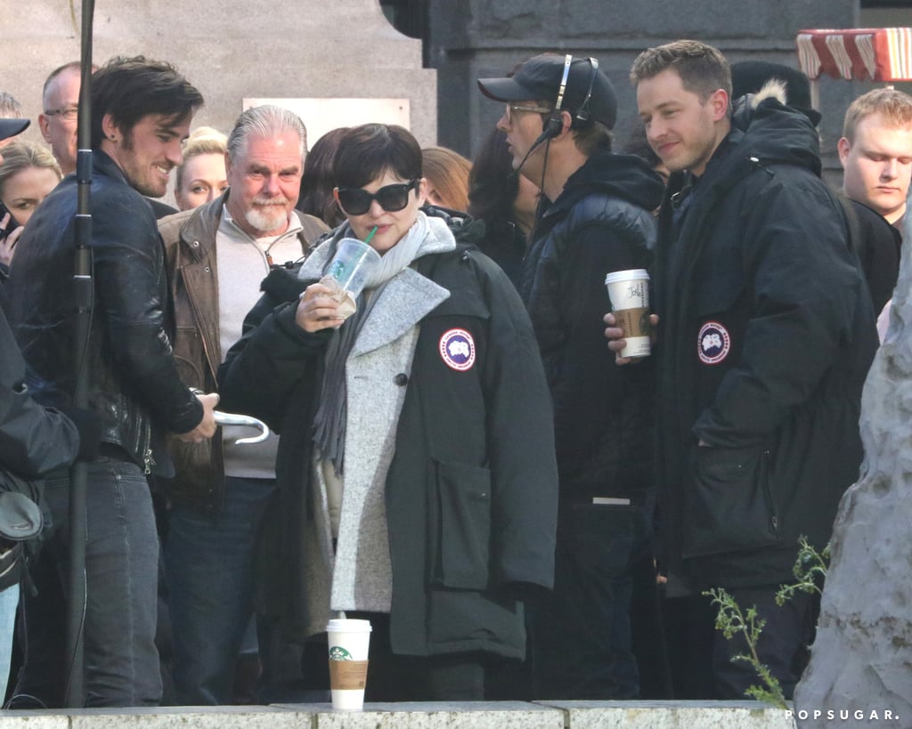 Ginnifer Goodwin and Josh Dallas on OUAT Set March 2016