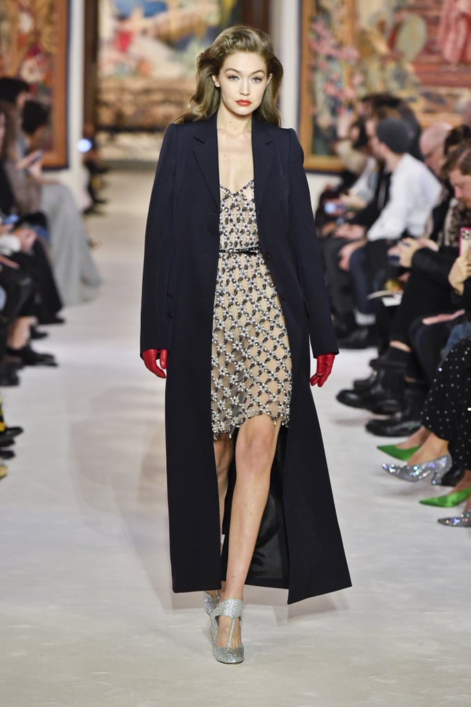Gigi Hadid on the Lanvin Fall 2020 Runway at Paris Fashion Week