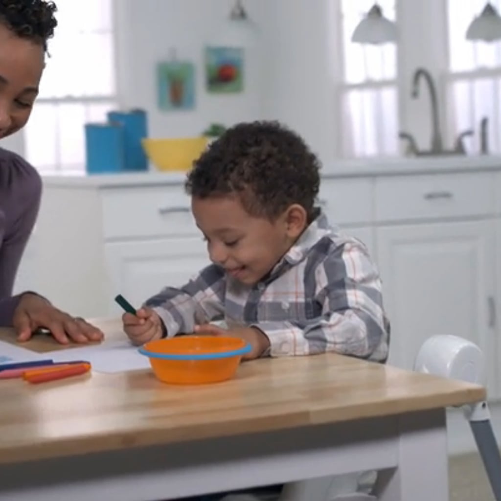 Up-to-the-Table Options
Although the tray works as a built-in table in all modes, parents can also choose to pull the high chair — or youth chair — right up to the table so that little ones can join the rest of the family.