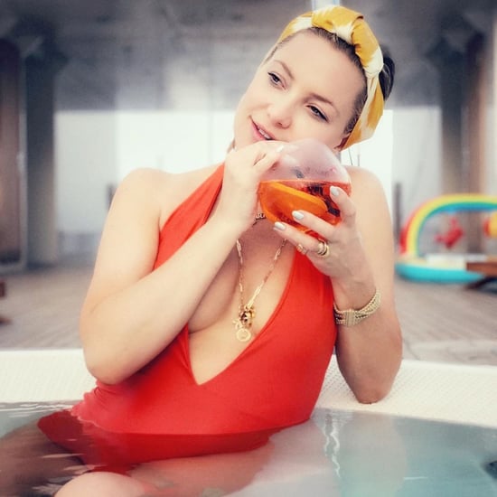 Kate Hudson Orange Swimsuit on Instagram 2019