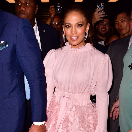 Jennifer Lopez's Pink Feather Dress