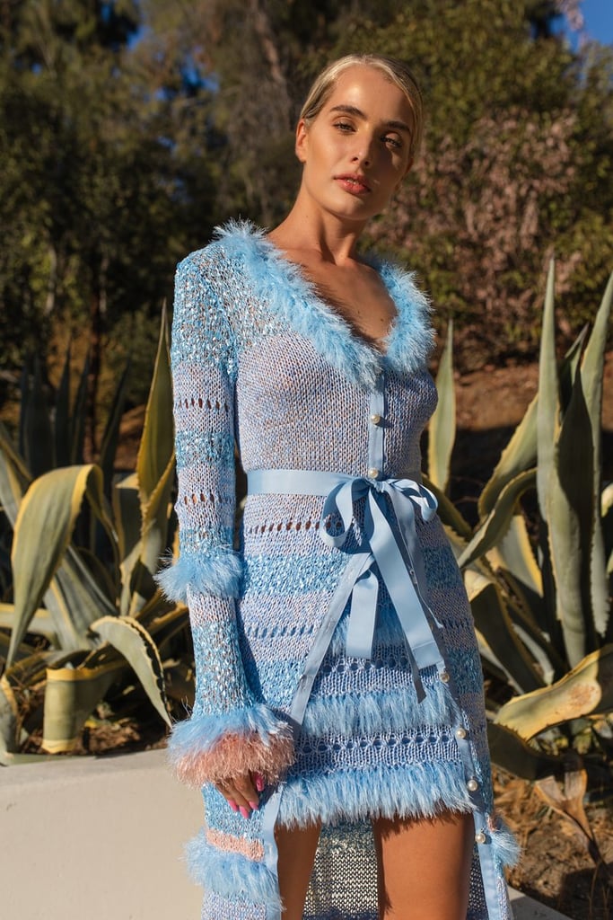 Andreeva Handmade Knit Cardigan-Dress With Pearl Buttons