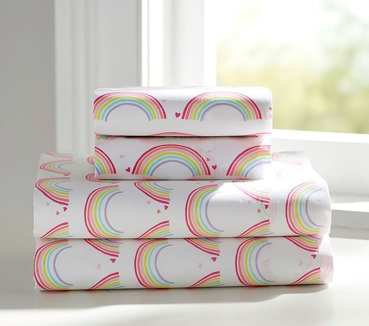 Pottery Barn Kids Organic Rainbow Sheet Set