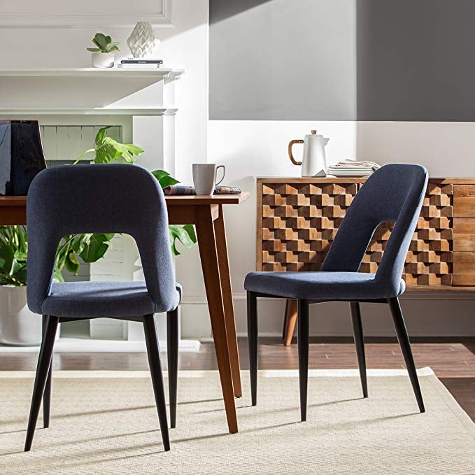 Rivet Florence Mid-Century Wide Open-Back Accent Dining ...