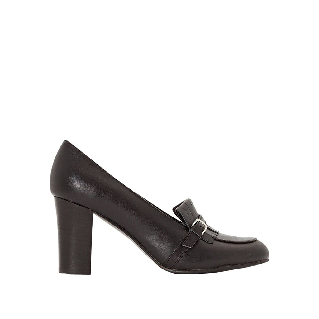 La Redoute Heeled Leather Loafers | Jennifer Aniston Gucci Loafers ...