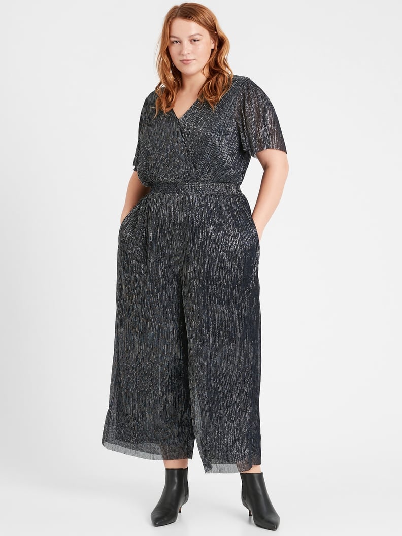 Banana Republic Metallic Cropped Jumpsuit