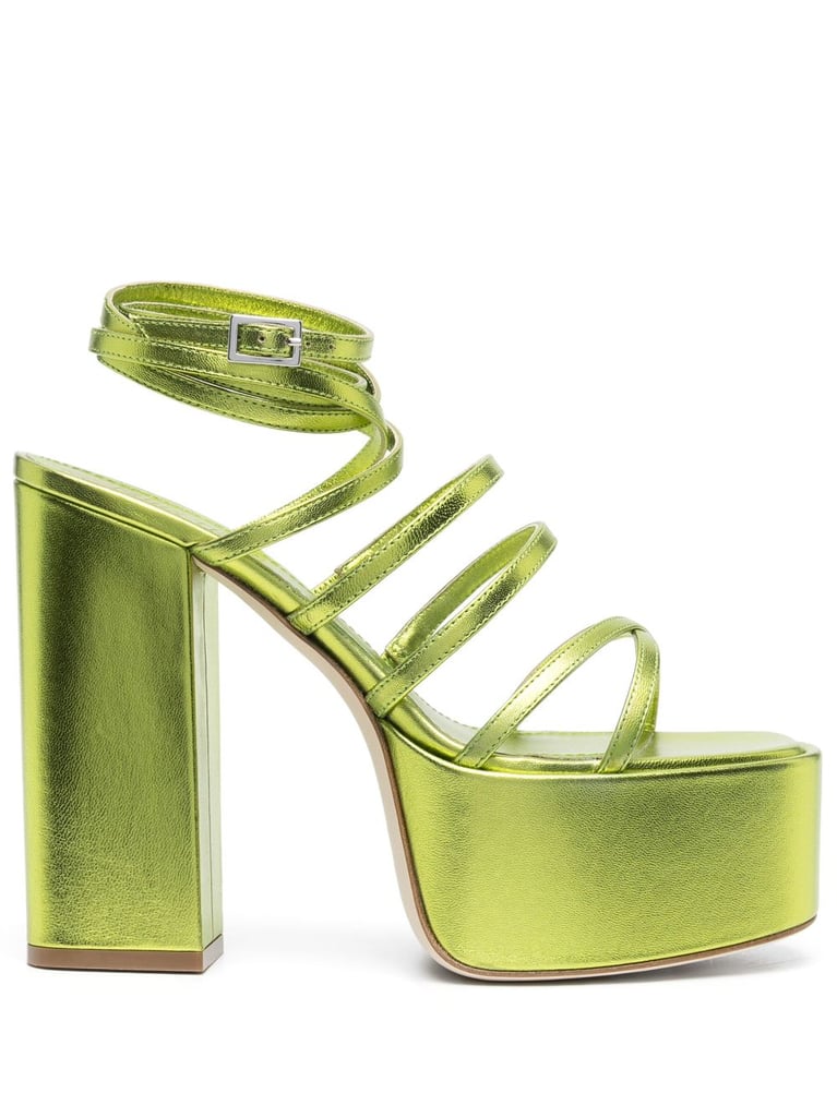 Paris Texas Melena 135mm Metallic Platform Sandals