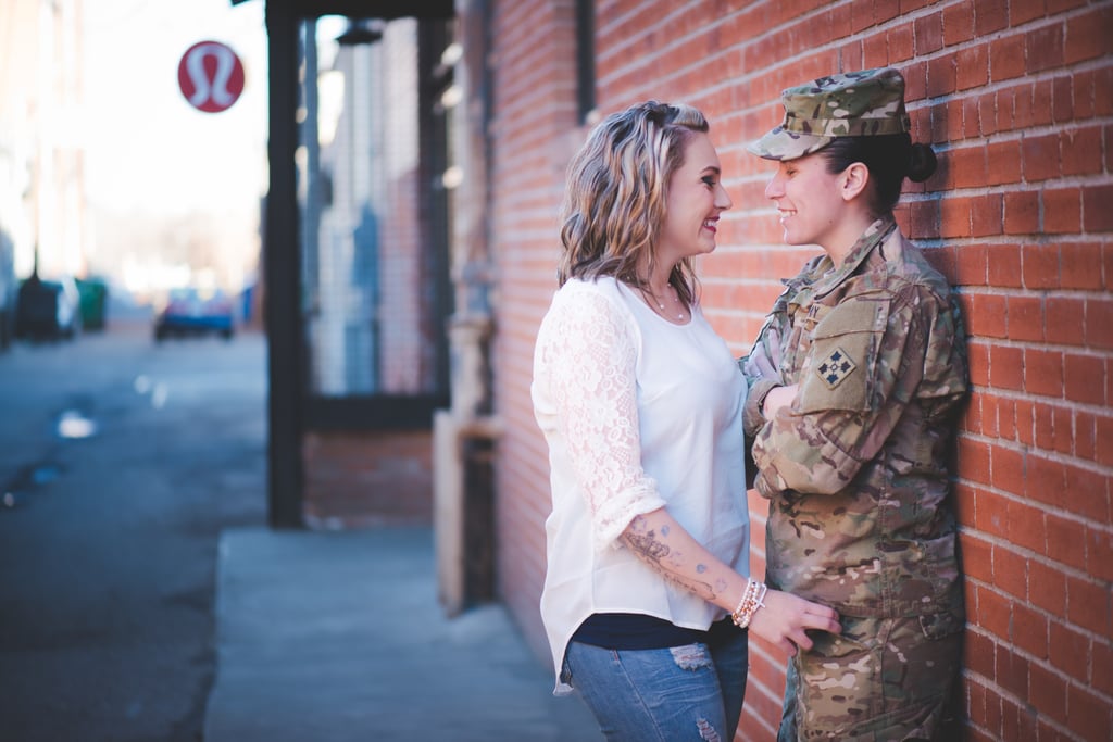 Lesbian Military Engagement Shoot Popsugar Love And Sex