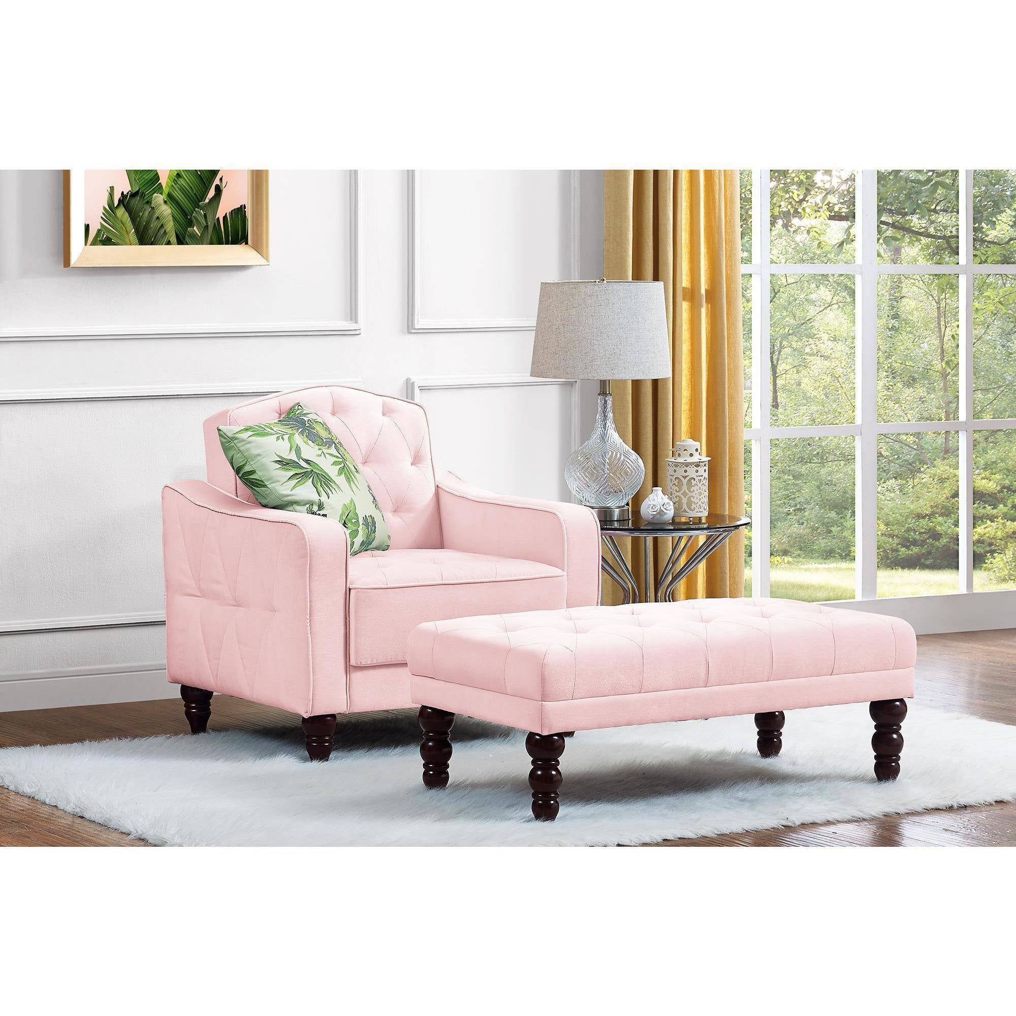 Pink ottoman walmart cheap
