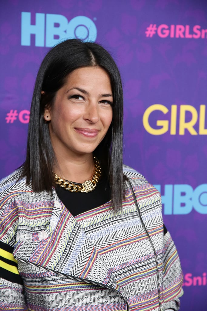 Rebecca Minkoff stuck to her signature beauty look: straight hair, subtle liner, and a swipe of pink on her lips.