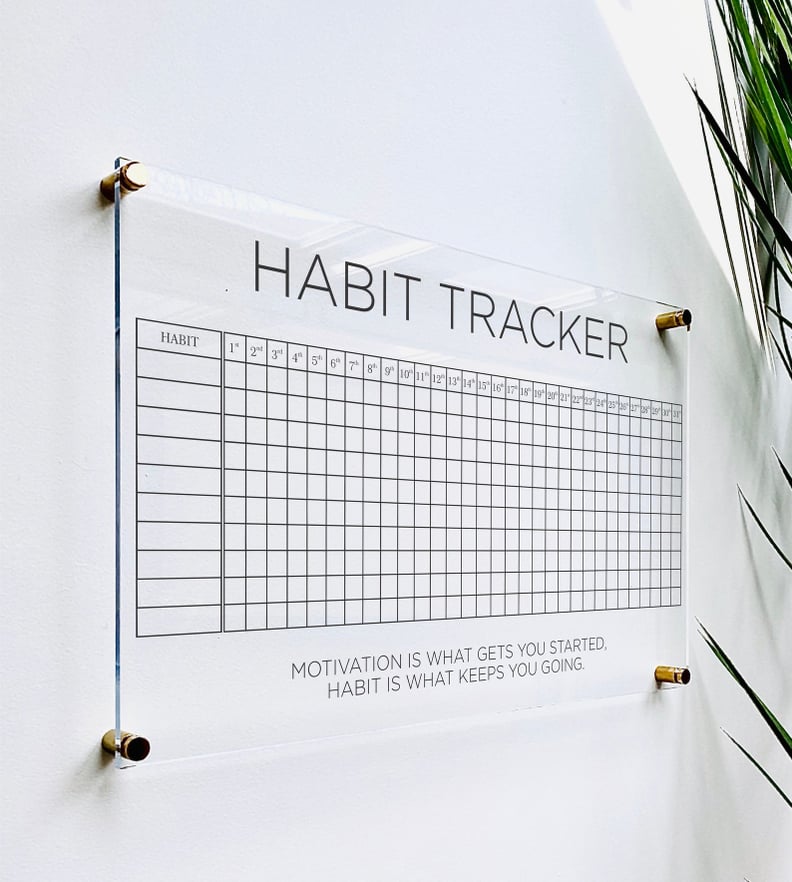 Acrylic Habit Tracker Board For Wall