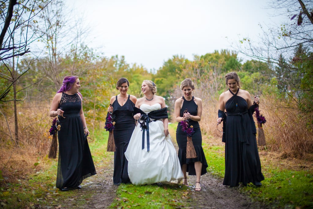 This Backyard Wedding Had Charming Rustic Halloween Decor