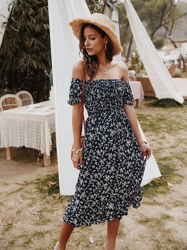 Joeoy Off-Shoulder Midi Dress | Best Summer Dresses Under $50 on Amazon ...