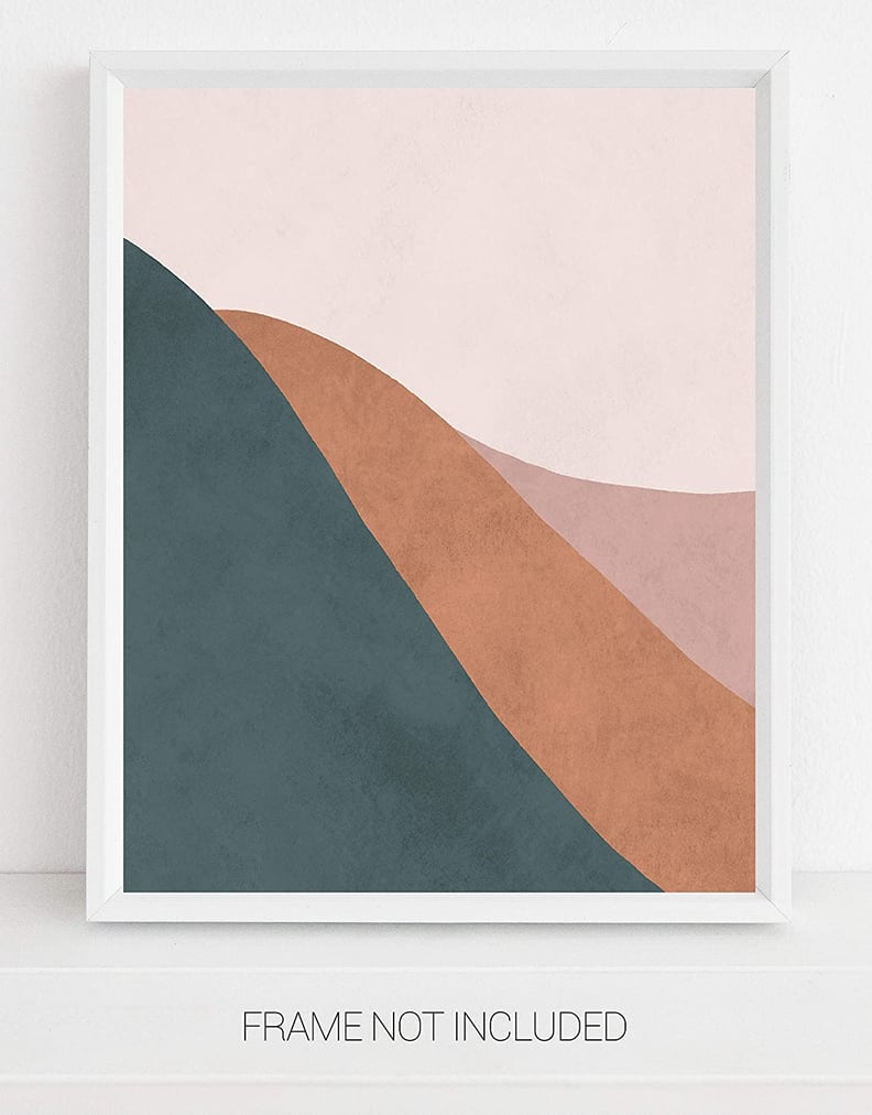 Abstract Teal, Pink & Terra Landscape Wall Art