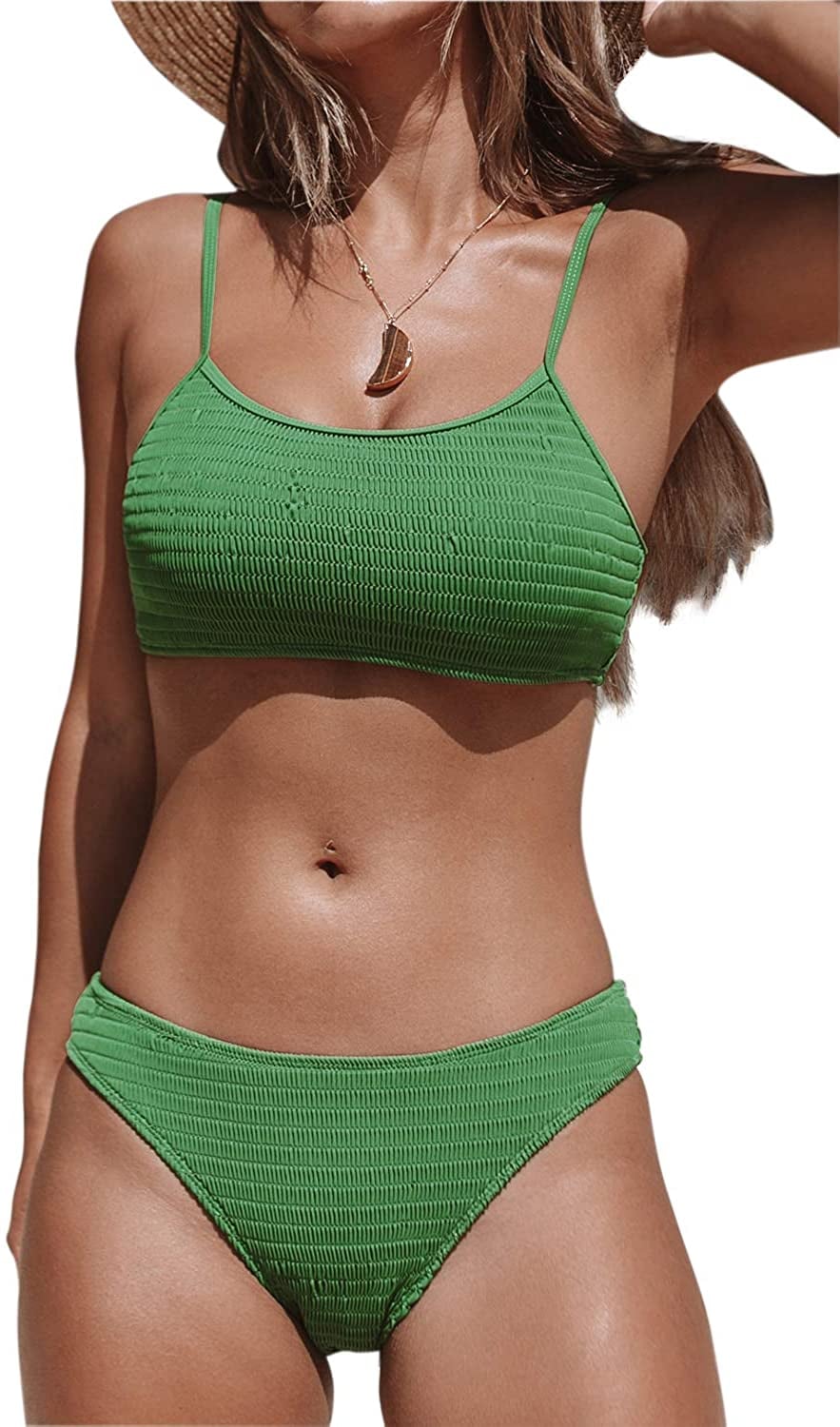 CUPSHE Ruched Thong Two Piece Bathing Suit These Swimsuits Are