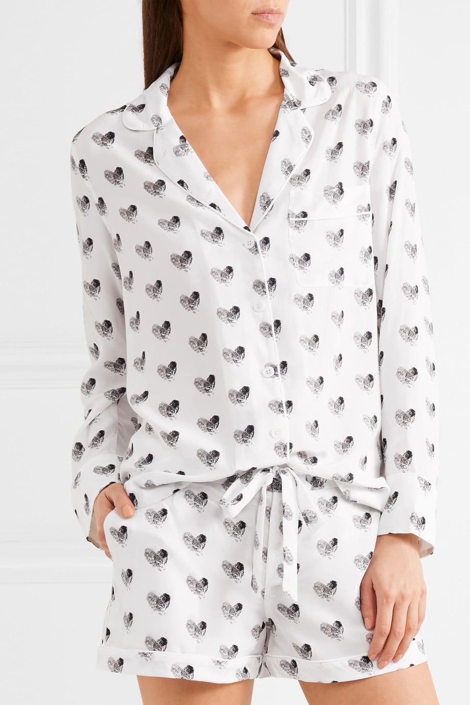 Equipment Lillian Printed Washed Silk Pyjama Set Wear Your Heart