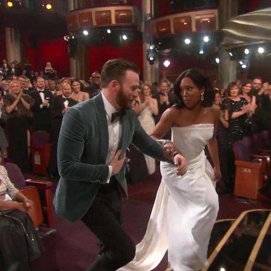 Chris Evans Helping Regina King Up the Stairs 2019 Oscars